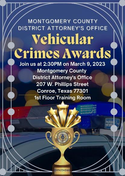 DA Vehicular Crimes Awards Invitation